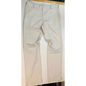 Nike Pants Men's 38x36 Tech Golf Light Bone Dri-Fit 472532-072 Flat Front